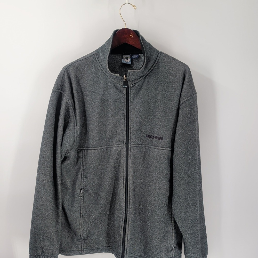 Polar Dogs High Tech Gear By Big Dogs Fleece Full Zip Jacket Dark Gray Size‎ L